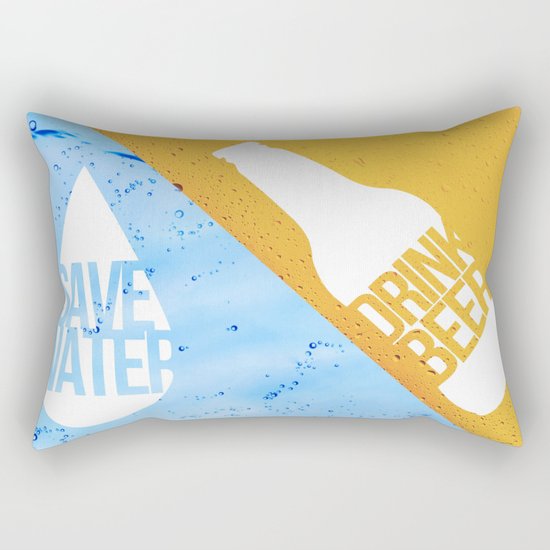 Save Water Rectangular Pillow