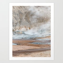 Landscape of volcanic island adventure color nature wanderlust Iceland | Travel photography Art Print
