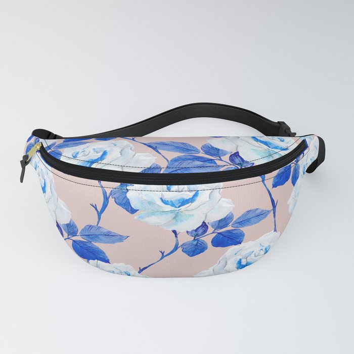 Roses watercolor illustration print pattern Fanny Pack