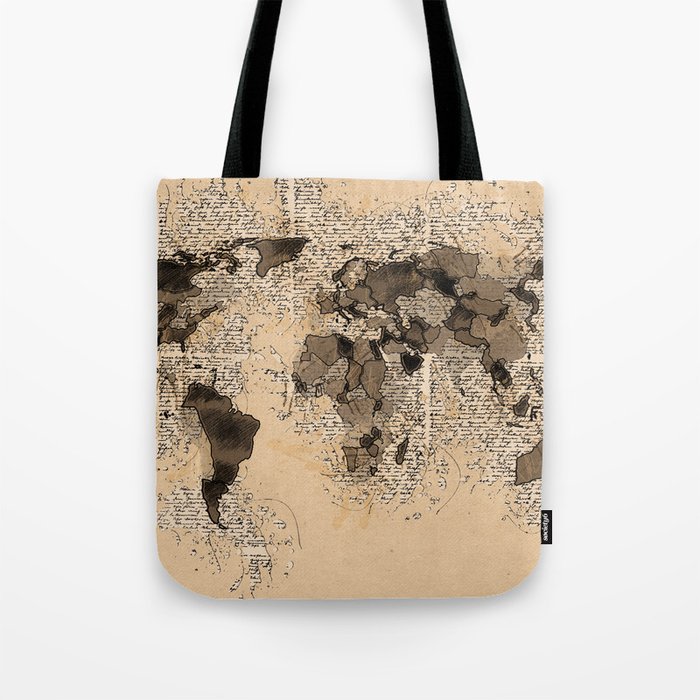 Old Vintage World Map Tote Bag by OliArt | Society6