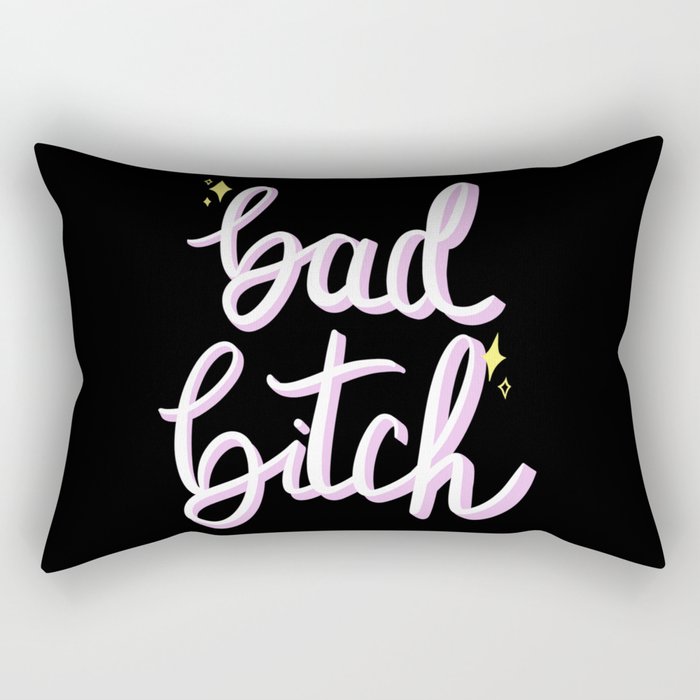 Bad Bitch Sparkle Rectangular Pillow