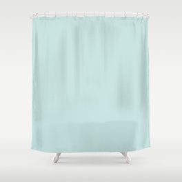 Light Aqua Gray Solid Color Pantone Blue Glass 12-5206 TCX Shades of Blue-green Hues Shower Curtain