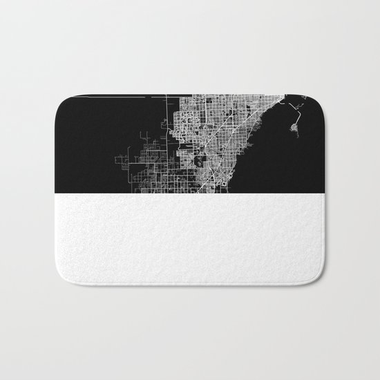 miami map Bath Mat