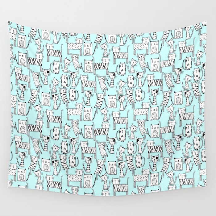 Funny cute kittens Wall Tapestry