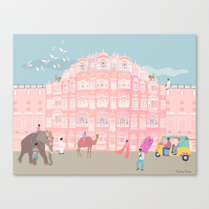 Jaipur pink city Canvas Print