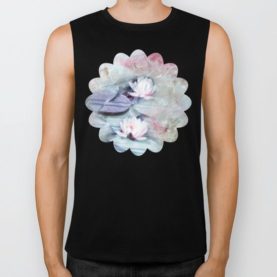 SUMMER LILY POND Biker Tank