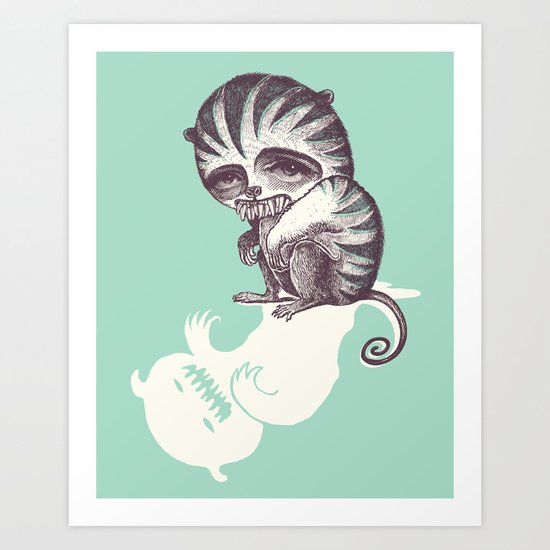 The Scared Scary Monster Print Art Print