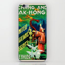 Vintage Fak Hong magic poster iPhone Skin