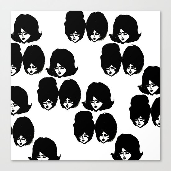 Bouffant Girls II Canvas Print