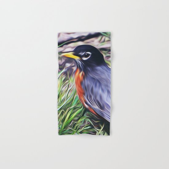 Red Breast Hand & Bath Towel