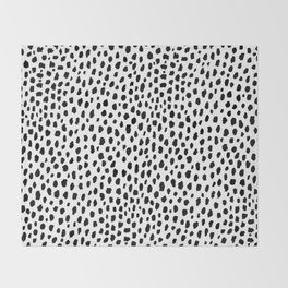 Dalmatian Spots (black/white) Throw Blanket