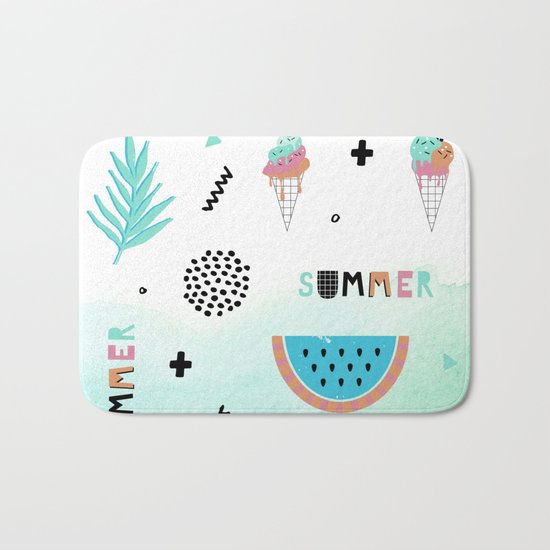 Memphis summer Bath Mat