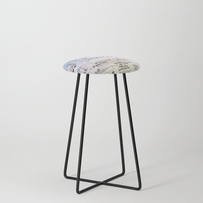 cloudy boho ink marks hand-drawn collection Counter Stool