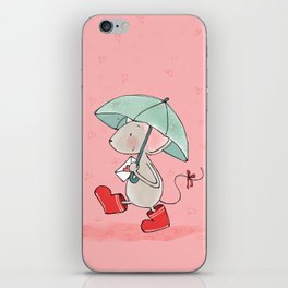 Little Mouse - Lovely Rain iPhone Skin