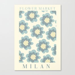 Milan Flower Market, Flower Print Canvas Print