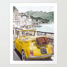 Positano Amalfi Coast Italy Art Print