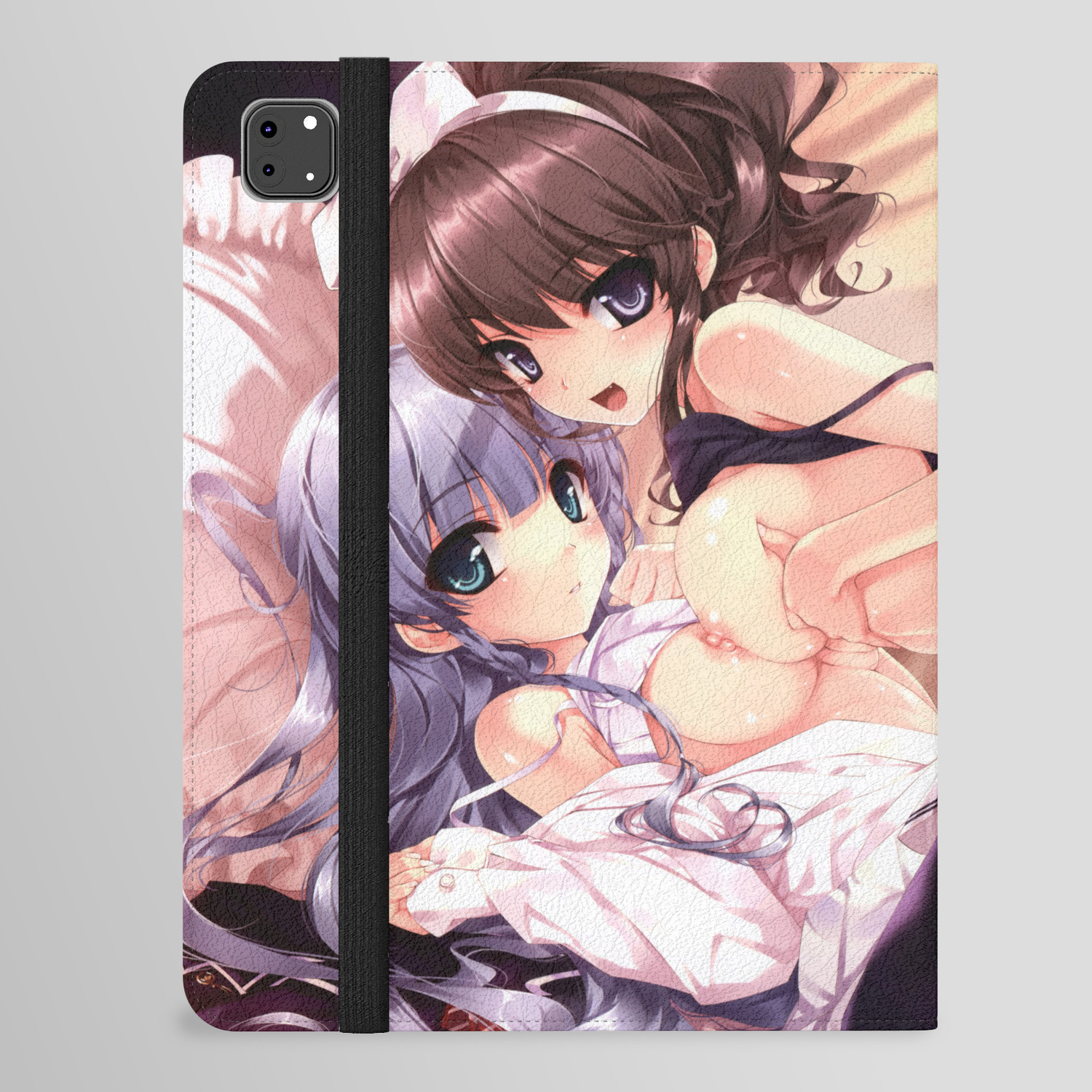 Anime girls in bed iPad Folio Case by all4you | Society6