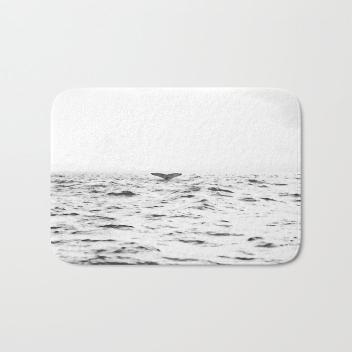 White Sea Waves Water Whale Nature Animal Photography Bath Mat By Photoshop