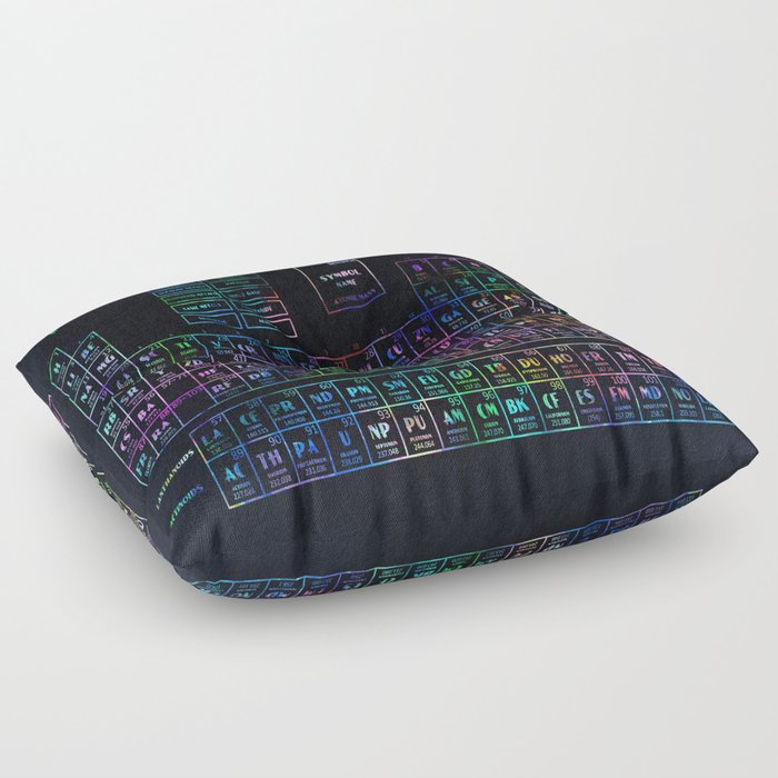 periodic table of elements Floor Pillow