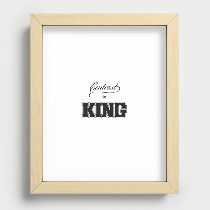 Contrast Is King on White Recessed Framed Print