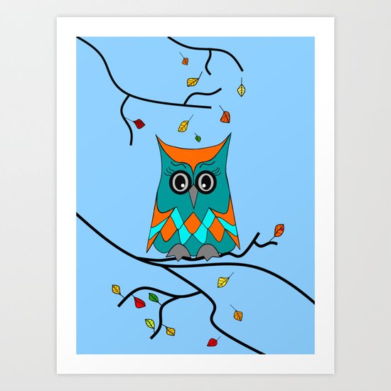 Autumn Owl Art Print