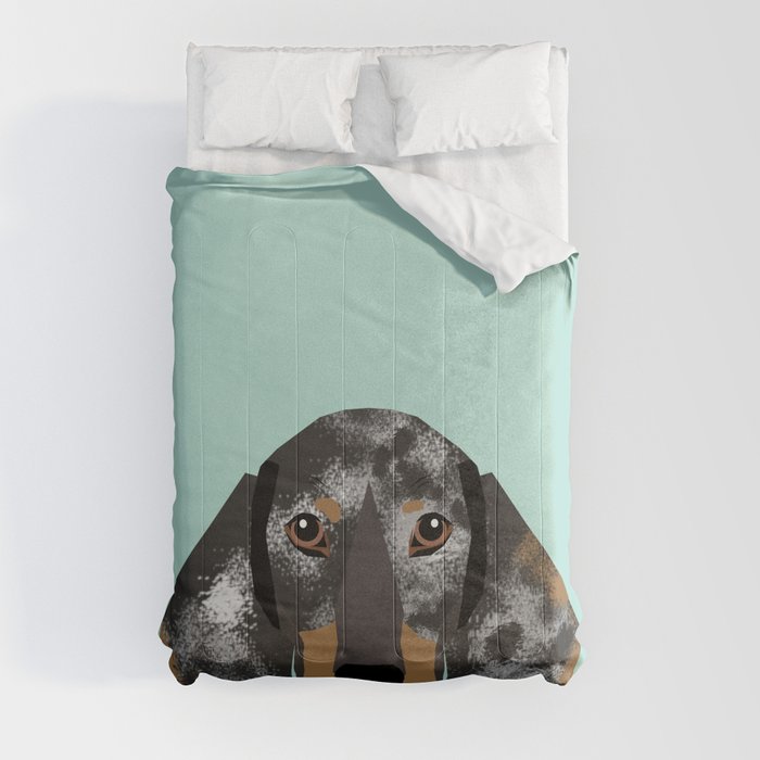 Doxie Dachshund merle dapple dog cute must have dog accessories dog gifts cute doxies dachshunds des Comforter