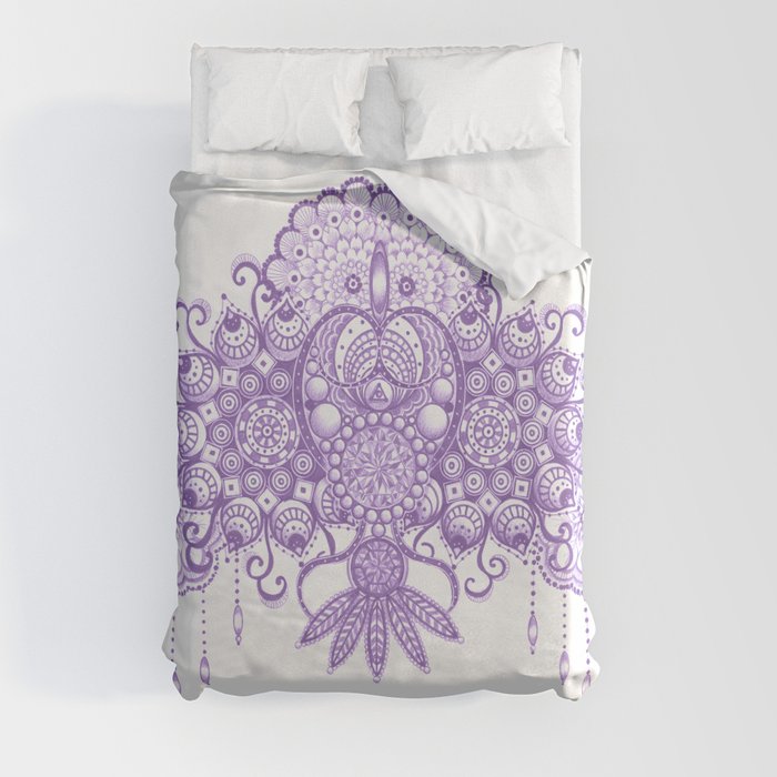 Purple Mandala Duvet Cover