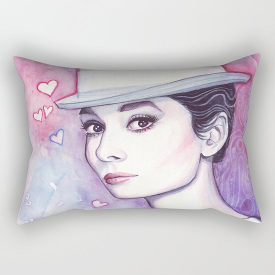 Audrey Hepburn Rectangular Pillow