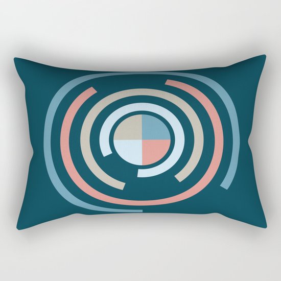Colorful Circles V Rectangular Pillow
