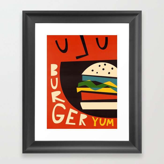 Yum Burger Framed Art Print