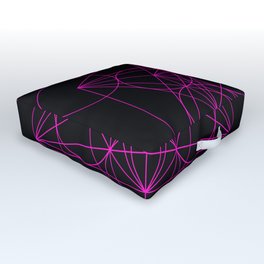Metatron's Cube Hot Pink & Black Outdoor Floor Cushion | Graphicdesign, Enoch, Homedecor, Black, Newage, 2Sweet4Wordsdesigns, Hotpink, Meditation, Highvibes, Highvibrations 