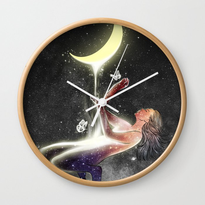 Moon treatment. Wall Clock
