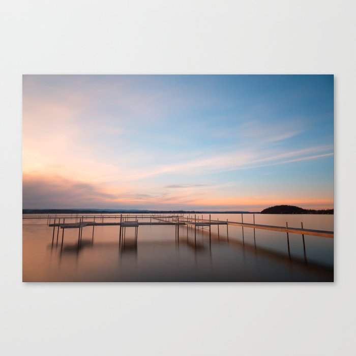 Saratoga Lake Sunset Canvas Print