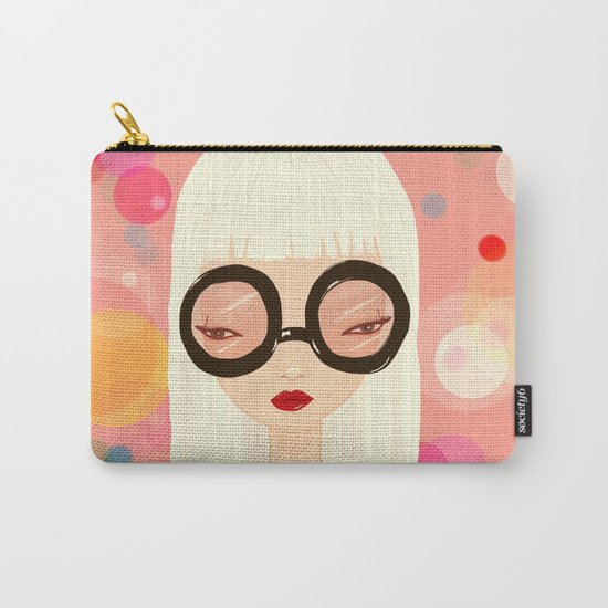 Girl with big glasses (II) Carry-All Pouch