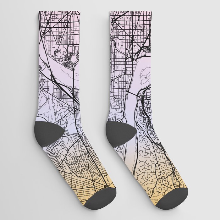 Washington DC - Gradient City Map Socks