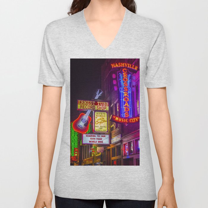 Music City V Neck T Shirt