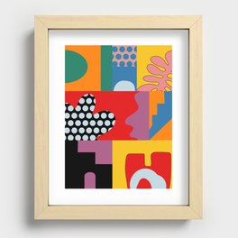 bold collage Recessed Framed Print