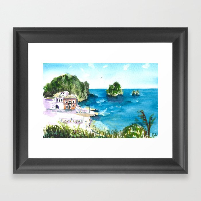 Sicily Mediterranean Island Framed Art Print