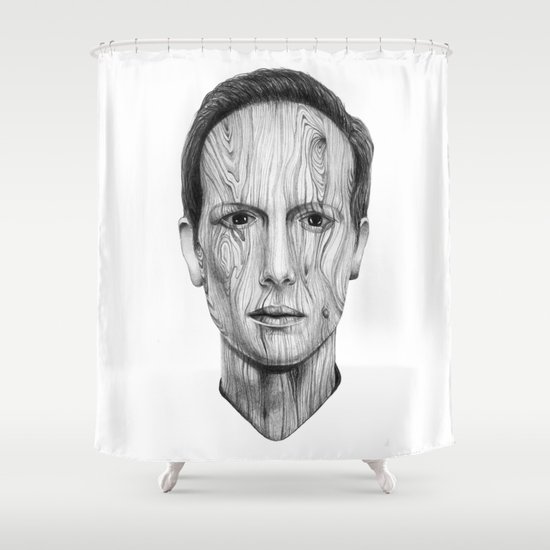 Wood Man Shower Curtain