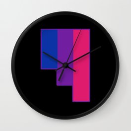 Bisexual and Biromantic Wall Clock