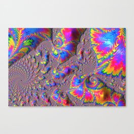 Quilted Tie Dye Colorful Fractal Design Canvas Print