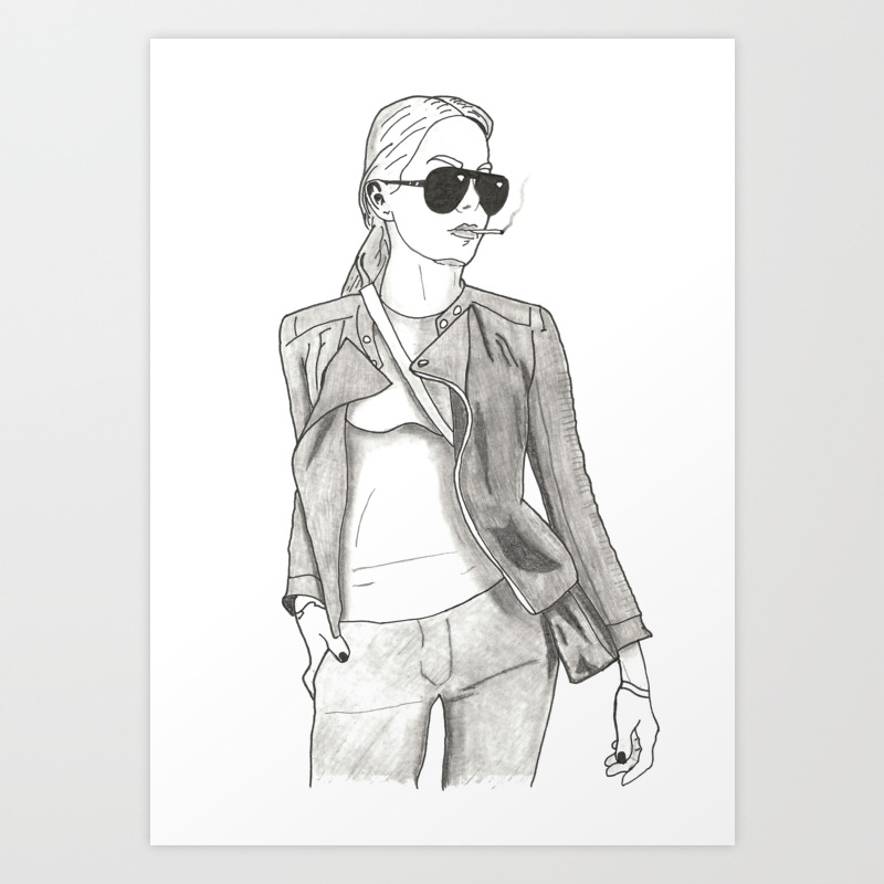 Cool People Smoke Art Print By Zakkstiles Society6