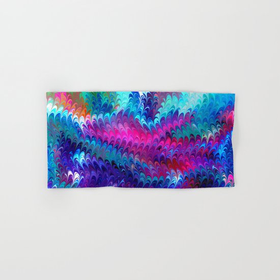 Colorful abstract waves Hand & Bath Towel