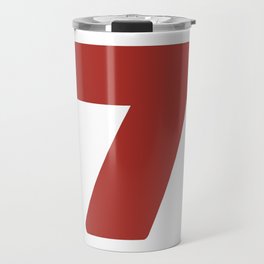 7 (Maroon & White Number) Travel Mug