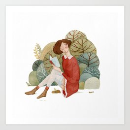 Girl Reading Art Prints For Any Decor Style Society6