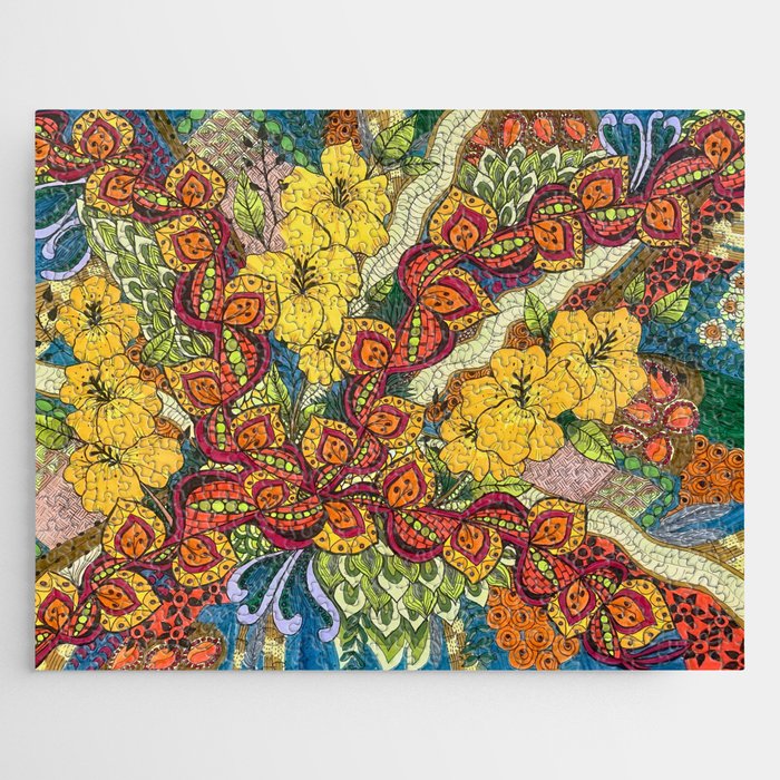 Floral Explosion Art Jigsaw Puzzle