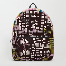 Zigzagging Causerie Backpack | Patterns, Neutral, Moody, Geometric, Spiritual, Abstract, Maximalism, Colorful, Punk, Expressionism 