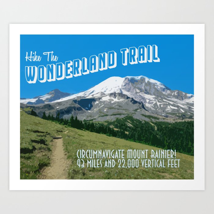 Wonderland Trail Poster Art Print