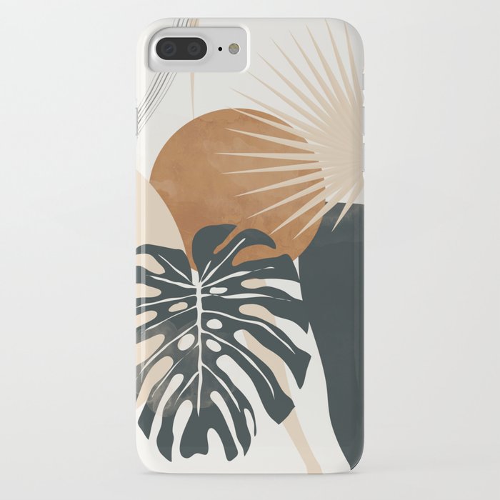 Abstract Art Tropical Leaves 7 iPhone Case