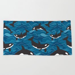 Deep Sea Orca Beach Towel